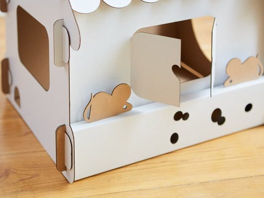 Personalized Pet furniture | Custom Cardboard Pet house | Playhouse for Small Pet